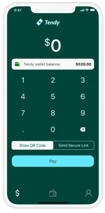 Phone with Tendy App Phone with Tendy App